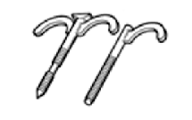 Крюк с дюбелем для 2 труб, REHAU (12573881002)